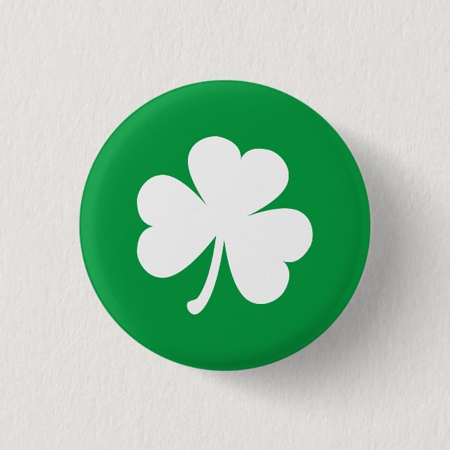 Customizable Irish Shamrock Button (Front)