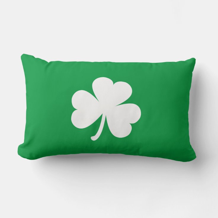 Customizable Irish Shamrock Lumbar Pillow Zazzle