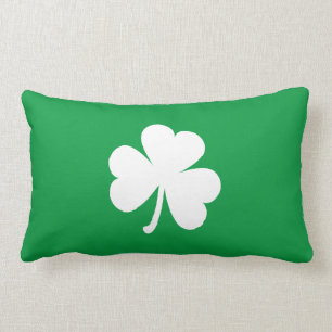 Customizable Irish Shamrock Lumbar Pillow
