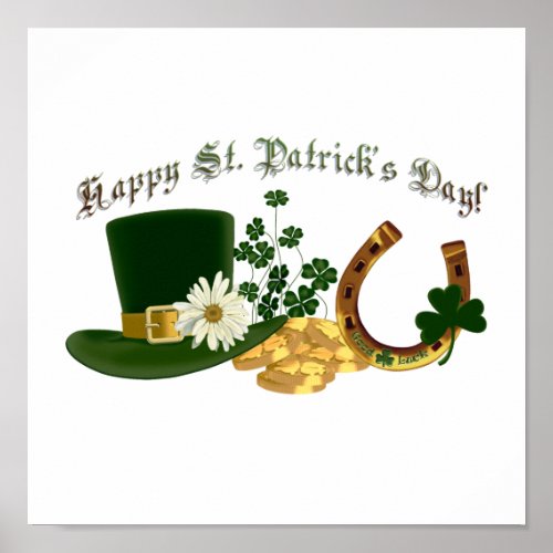 CUSTOMIZABLE Irish St Patricks Design Poster