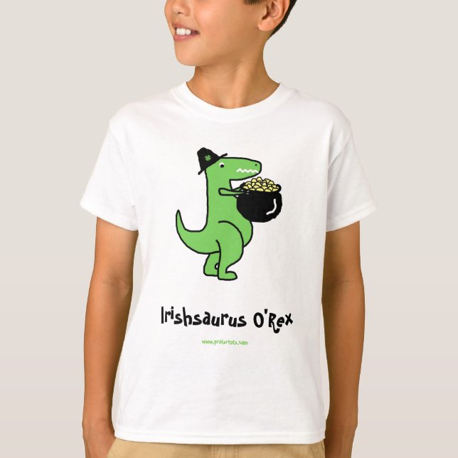 Customizable Irishsaurus O'Rex T-Shirt (Front)