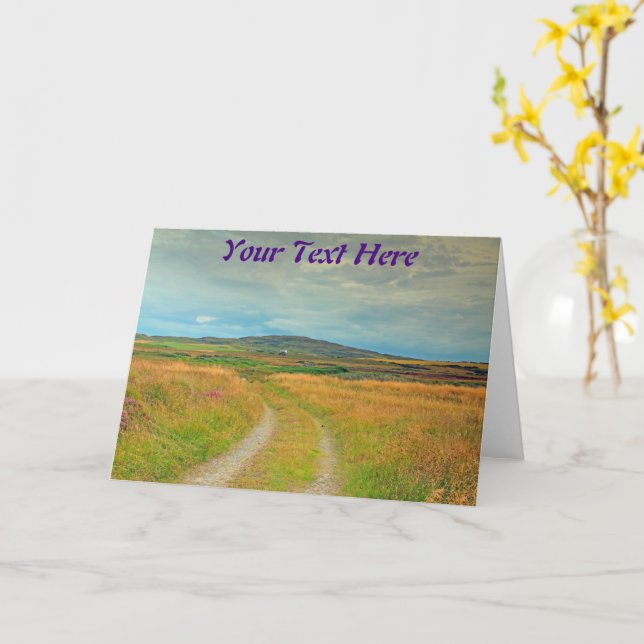 Customizable Islay, Scotland Card (Yellow Flower)