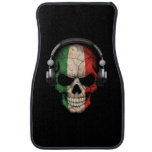 Customizable Italian Dj Skull With Headphones Car Floor Mat at Zazzle