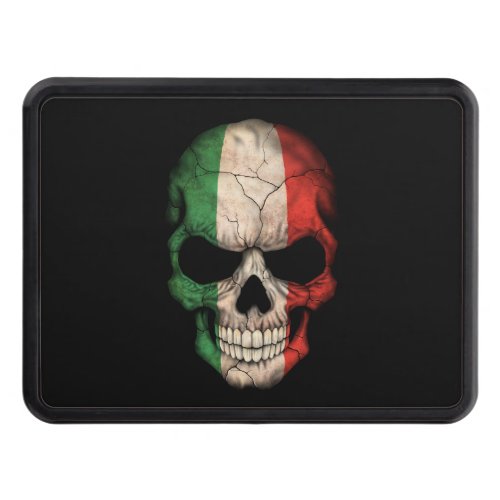 Customizable Italian Flag Skull Trailer Hitch Cover
