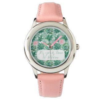 Customizable "It's your time to bloom" succulents  Watch