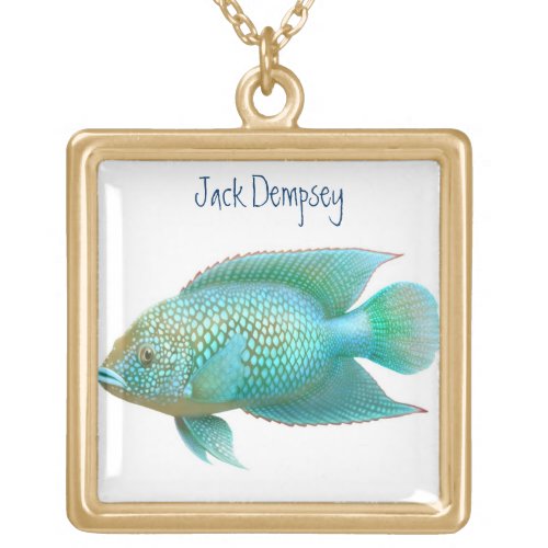 Customizable Jack Dempsey Cichlid Fish Necklace