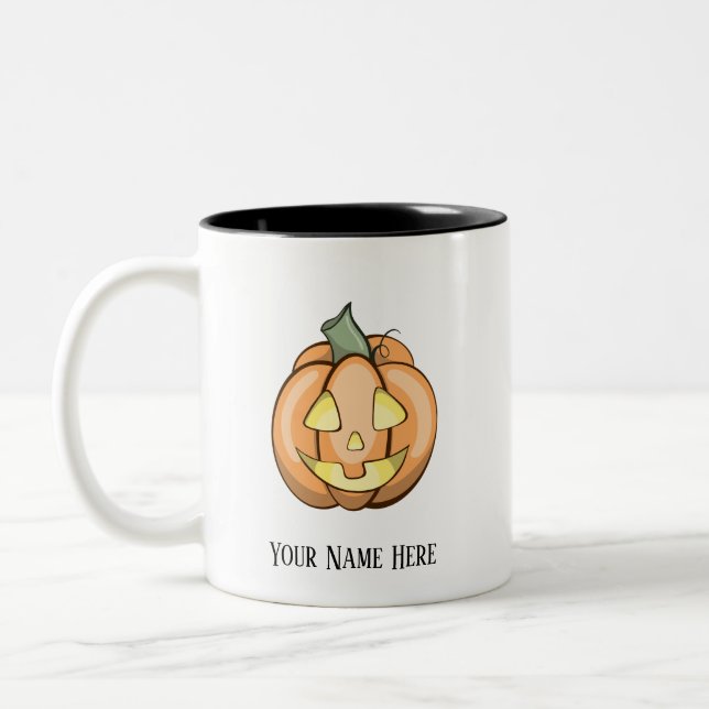Customizable “Jackie The Pumpkin” Mug (Left)