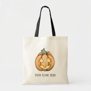 Customizable “Jackie The Pumpkin” Trick Or Treat Tote Bag