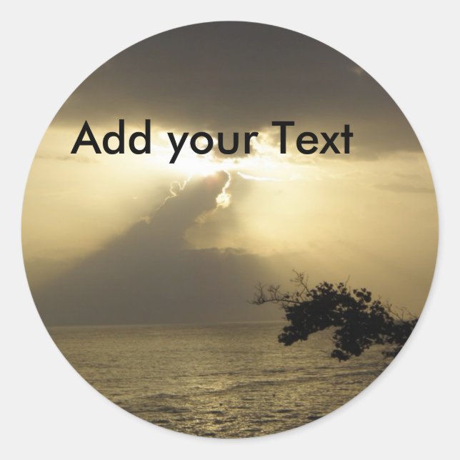 Customizable Jamaican Sunset Sticker (Front)