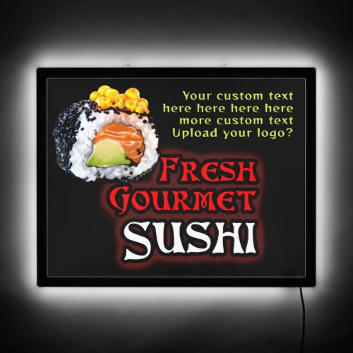 CUSTOMIZABLE Japanese Fresh Sushi Restaurant Promo LED Sign