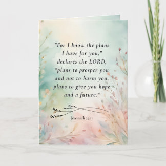 Customizable Jeremiah 29:11 Bible Verse Card
