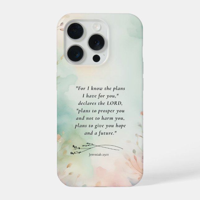 Customizable Jeremiah 29:11 Bible Verse iPhone Case (Back)