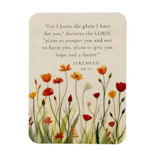 Customizable Jeremiah 29:11 Bible Verse Magnet