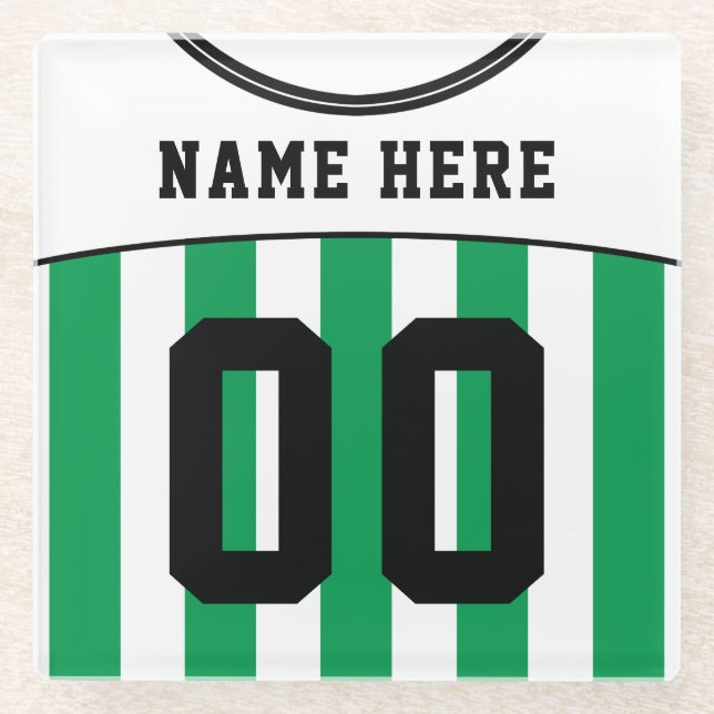 Customizable Jersey Coaster, Soccer Football Glass Coaster (Front)