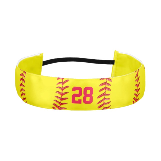 Customizable Jersey Number Softball Hair Bands Athletic Headband (Front)
