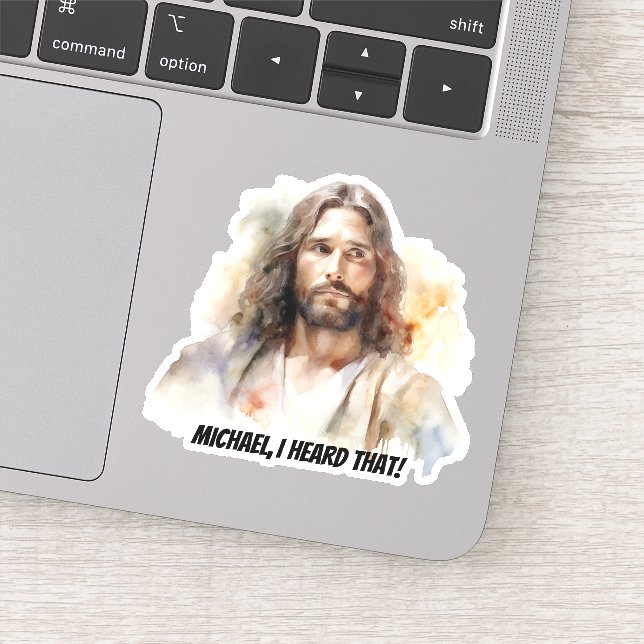 Customizable Jesus portrait - I heard that  Sticker (Detail)