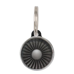 Customizable Jet Engine Turbine Fan Pet ID Tag
