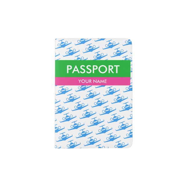 Customizable Jet Plane Passport Holder (Front)