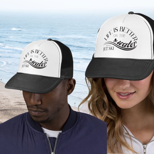 Customizable jet ski sup canoe kayak boat  trucker hat (Creator Uploaded)