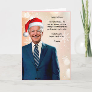 Customizable Joe Biden Christmas Card