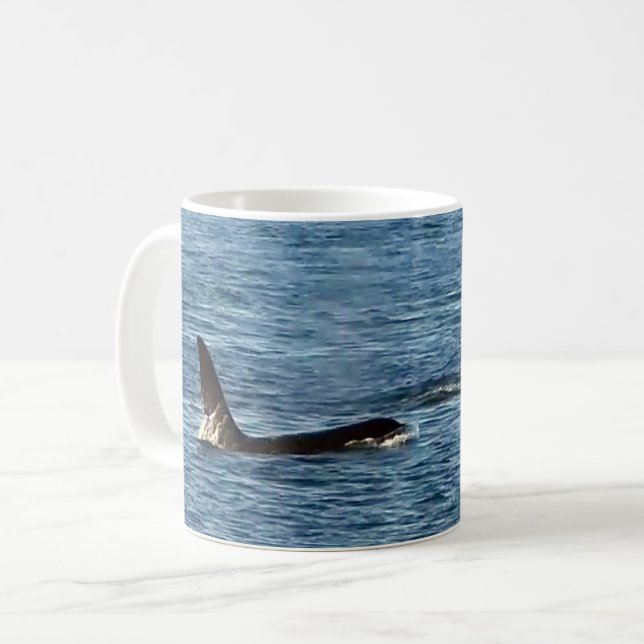 Customizable John Coe & Aquarius Orca Killer Whale Coffee Mug (Front Left)