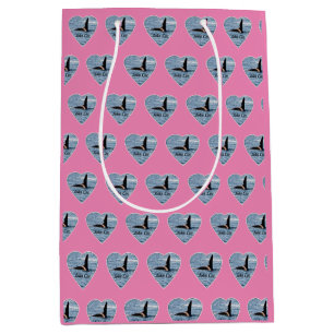 Customizable John Coe Orca Killer Whale Pink Medium Gift Bag