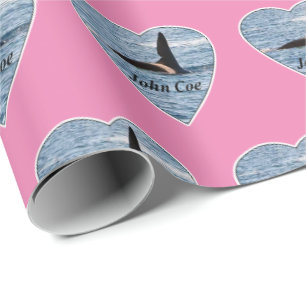 Customizable John Coe Orca Killer Whale Pink Wrapping Paper