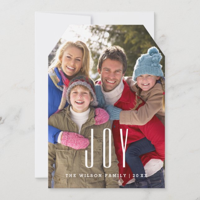 Customizable Joy Photo Card Template (Front)
