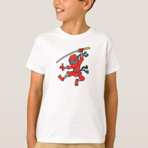 Customizable Jumping Ninja Design T-Shirt