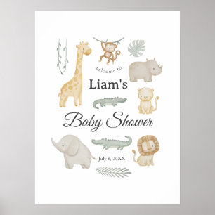 Customizable Jungle Animals Banner Poster