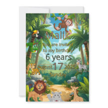 Customizable Jungle party invitation