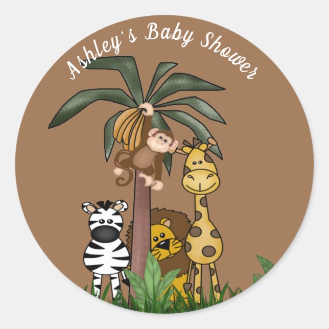 Customizable Jungle Safari Stickers (Front)