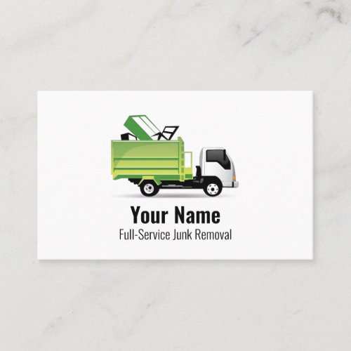 Customizable junk waste removal company business card