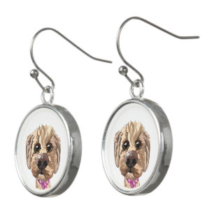Customizable "Juno" Golden Doodle Ear Rings Earrings