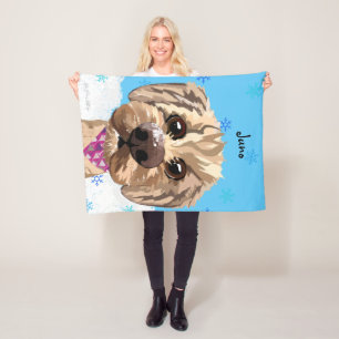 Customizable "Juno" Goldendoodle Pet Photo Blanket