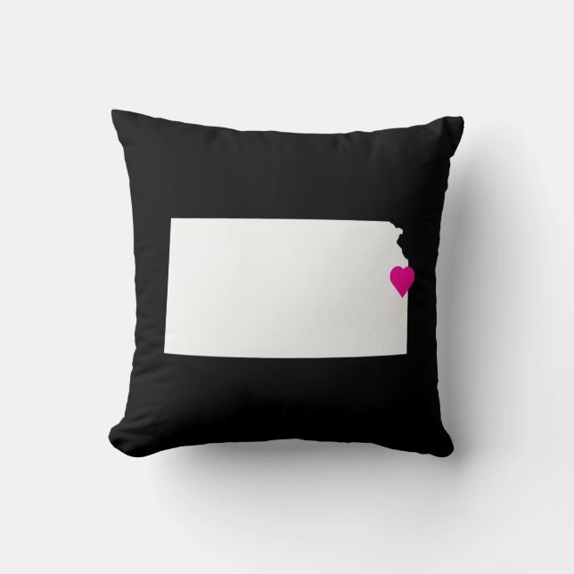 Customizable Kansas State Love Reversible Pillow (Front)