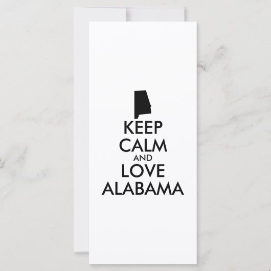 Customizable KEEP CALM and LOVE ALABAMA (Front)
