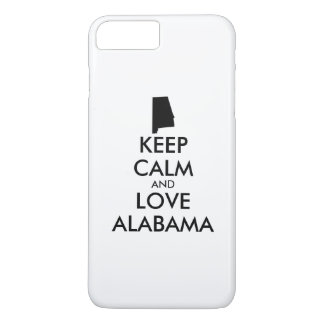 Customizable KEEP CALM and LOVE ALABAMA iPhone 8 Plus/7 Plus Case