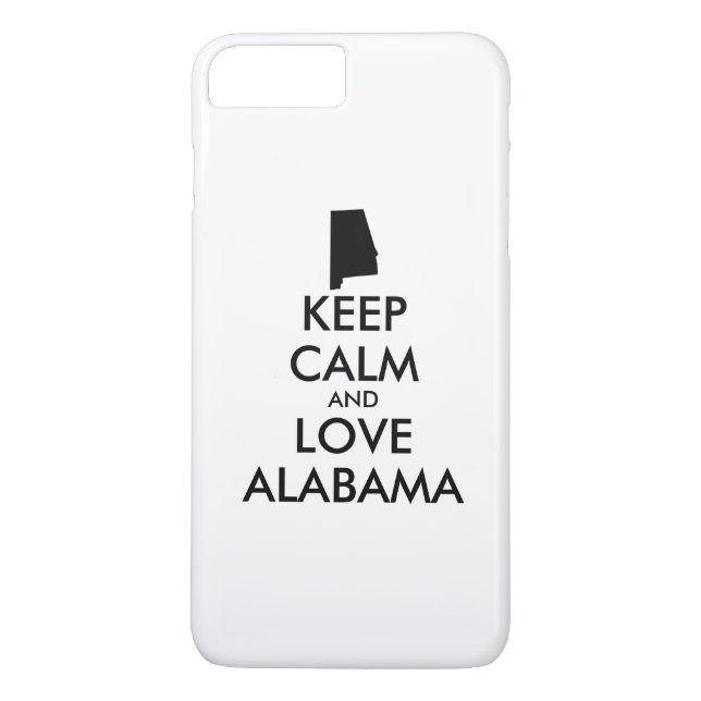 Customizable KEEP CALM and LOVE ALABAMA Case-Mate iPhone Case (Back)