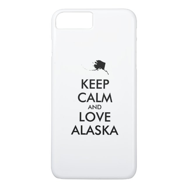 Customizable KEEP CALM and LOVE ALASKA Case-Mate iPhone Case (Back)