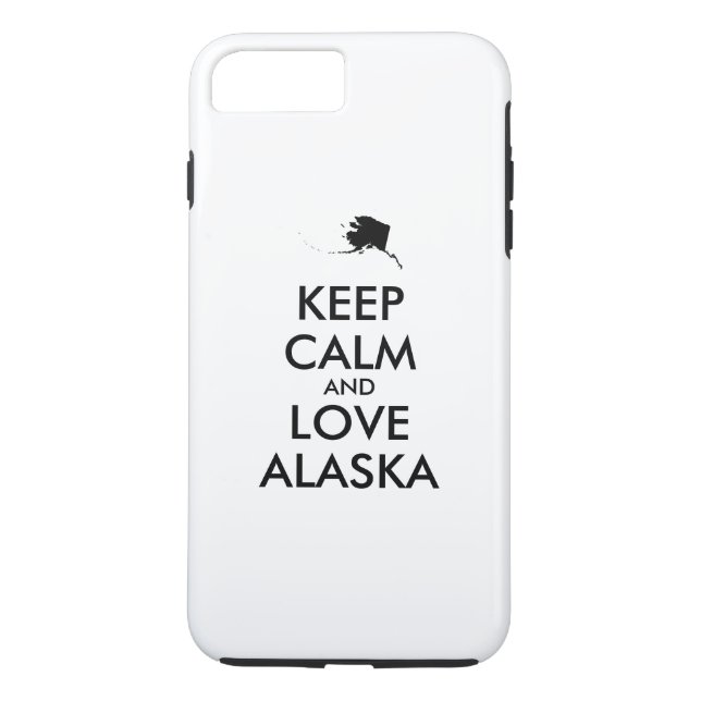 Customizable KEEP CALM and LOVE ALASKA Case-Mate iPhone Case (Back)