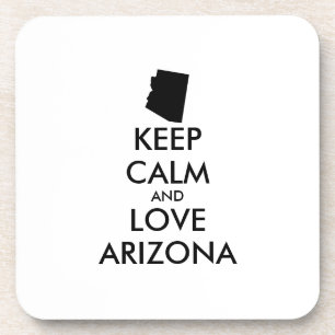 Customizable KEEP CALM and LOVE ARIZONA Coaster