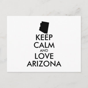 Customizable KEEP CALM and LOVE ARIZONA Postcard