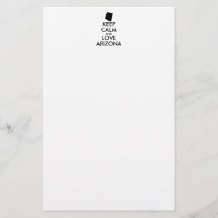 Customizable KEEP CALM and LOVE ARIZONA Stationery