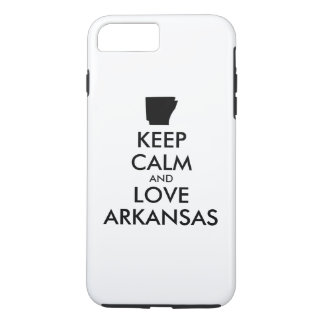 Customizable KEEP CALM and LOVE ARKANSAS iPhone 8 Plus/7 Plus Case