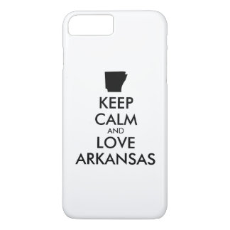 Customizable KEEP CALM and LOVE ARKANSAS iPhone 8 Plus/7 Plus Case