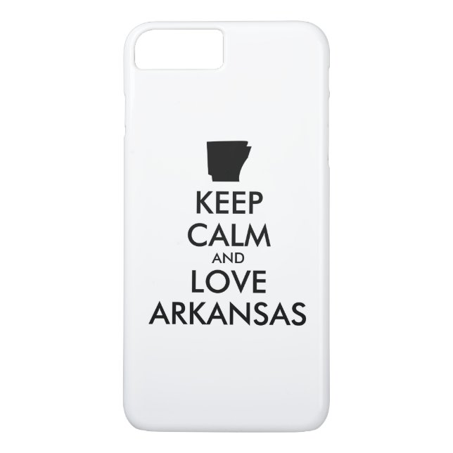 Customizable KEEP CALM and LOVE ARKANSAS Case-Mate iPhone Case (Back)