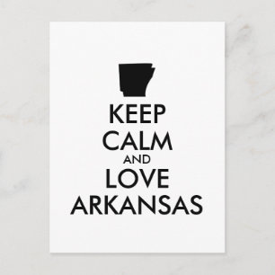 Customizable KEEP CALM and LOVE ARKANSAS Postcard