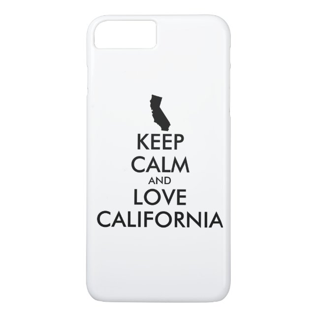 Customizable KEEP CALM and LOVE CALIFORNIA Case-Mate iPhone Case (Back)