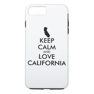 Customizable KEEP CALM and LOVE CALIFORNIA iPhone 8 Plus/7 Plus Case